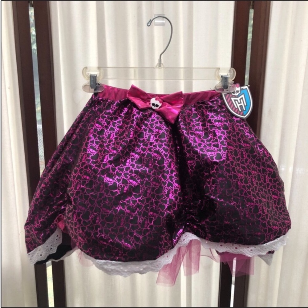 Monster High Skull Bow Tutu Skirt NEW O/S